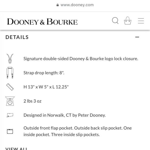 DOONEY & BOURKE Belvedere Logo Lock Shoulder Bag - Picture 12 of 15